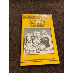 Dr. Donsbach Vitamins & Minerals Revised Booklet 1981 Health Info Booklet